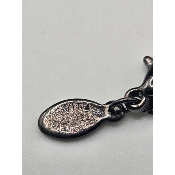 EVITA PERONI signed Iridescent Crystal bead necklace and pierced earring set - Picture 2 of 5